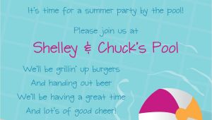 Swimming Pool Party Invitation Ideas Pool Party Free Line Invitations