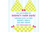 Swimsuit Party Invitations Bikini Swimsuit Swim Pool Party Invitations