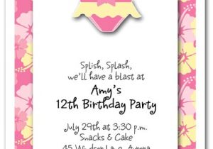 Swimsuit Party Invitations Pink Bikini Invitations Beach Invitations Pool Invitations