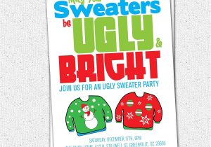 Tacky Christmas Sweater Party Invitation Wording Ugly Sweater Party Invitation Tacky Holiday Christmas