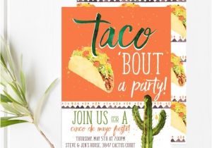 Taco Bout A Party Invitation Taco Party Fiesta Invitations Cinco De Mayo Invitations