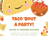 Taco Party Invitation Template Free Taco Bout Birthday Invitation Template Free