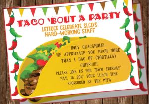 Taco Party Invitation Template Free Taco Party Invitation Etsy