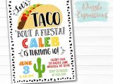 Taco Party Invitation Wording Printable Taco Party Birthday Invitation Any event