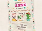 Taco Party Invitation Wording Taco Party Invitation Birthday Invitation Instant Download