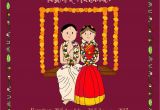 Tamil Wedding Invitation Template Vector Save the Date A Traditional Tamilian Brahmin Invite for