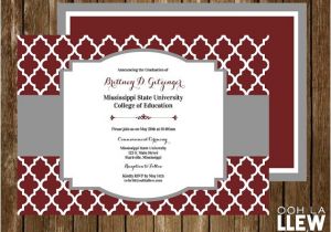 Tamu Graduation Invitations Msu or Texas Am Graduation Announcement and by Oohlallew