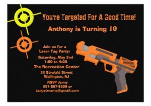 Target Birthday Party Invitations Target Laser Tag Birthday Party Invitation Zazzle