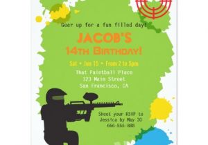 Target Birthday Party Invitations Target Locked Paintball Birthday Party Invitations Zazzle