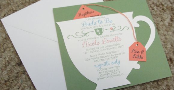 Tea Cup Bridal Shower Invitations Bridal Shower Tea Party Cup Invitation
