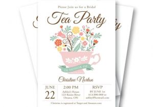 Tea Cup Bridal Shower Invitations Bridal Shower Tea Party Invitation Customized Printable