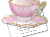 Tea Cup Bridal Shower Invitations Diecut Pink Tea Cup Bridal Shower Invitation Paperstyle