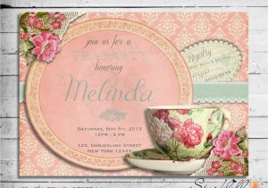 Tea Cup Bridal Shower Invitations Vintage Tea Cup Invitation for Bridal Shower by
