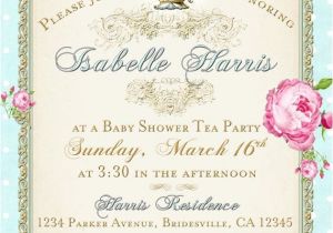 Tea Party Baby Shower Invites Tea Party Baby Shower Tea Party Invitation Floral by