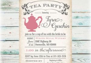 Tea Party Bridal Shower Invitations Vistaprint 12 Best High Tea Invitation Images On Pinterest