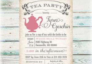 Tea Party Bridal Shower Invites Tea Party Bridal Shower Invitation Diy Digital File