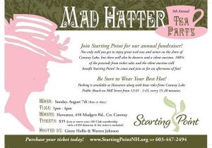 Tea Party Fundraiser Invitation Mad Hatter Tea Party Invitation Charity Fundraiser Mad