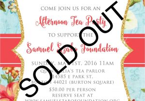 Tea Party Fundraiser Invitation Tea Party Fundraiser Invitation Arts Arts