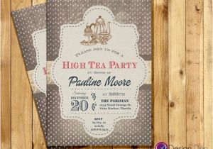 Tea Party Invitation Ideas for Adults Adult Tea Party Invitation for Woman High Tea Party