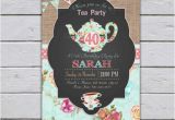 Tea Party Invitation Ideas for Adults Adult Tea Party Invitation High Tea Party Invitation 30th