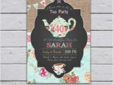 Tea Party Invitation Ideas for Adults Adult Tea Party Invitation High Tea Party Invitation 30th