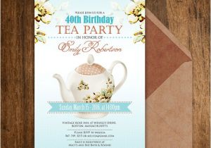 Tea Party Invitation Ideas for Adults Tea Party Birthday Invitations Printable Adult by Ameliy