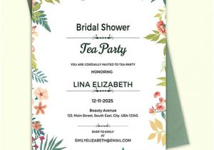 Tea Party Invitation Template Word Free Tea Party Invitation Card Template Download 636