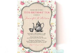 Tea Party Invitation Wording for Adults Adult Birthday Tea Party Invitation Adult Birthday Party