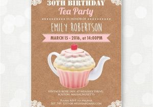 Tea Party Invitation Wording for Adults Tea Party Birthday Invitation Adult Birthday Party Invite