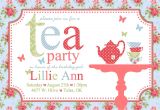 Tea Party Invite Wording Tea Party Invites Party Invitations Templates