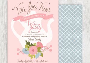 Tea Party themed Baby Shower Invitations Printable Tea Party Baby Shower Invitation Tea Pot Floral