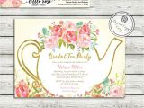Tea themed Bridal Shower Invitations Garden Tea Party Bridal Shower Invitation High Tea