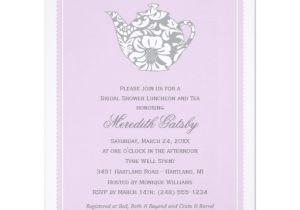 Tea themed Bridal Shower Invitations Wedding Bridal Shower Invitation High Tea theme
