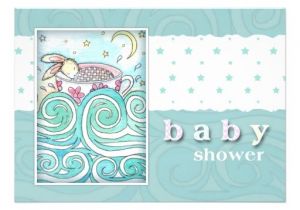Teacup Baby Shower Invitations Bunny In Teacup Baby Shower Invitations 5" X 7" Invitation