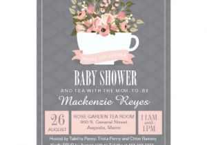 Teacup Baby Shower Invitations Floral Teacup Baby Shower Invitation Tea Party Card