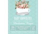 Teacup Baby Shower Invitations Floral Teacup Baby Shower Tea Invitation