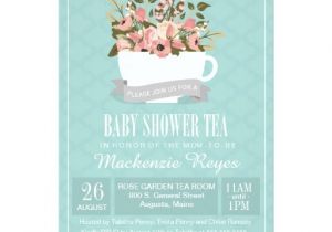 Teacup Baby Shower Invitations Floral Teacup Baby Shower Tea Invitation