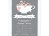Teacup Baby Shower Invitations Sweet Teacup & Pink Floral Baby Shower Invitation