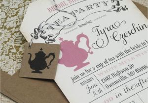 Teapot Bridal Shower Invitations Bridal Shower Tea Party Invitations Vintage Bridal