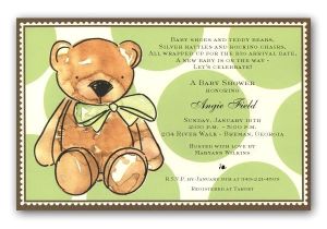 Teddy Bear Invitations for Baby Shower Brown Teddy Bear Baby Shower Invitations