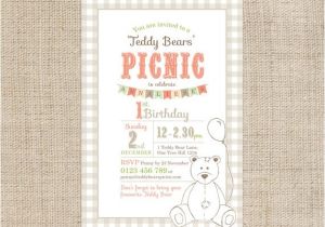 Teddy Bear Party Invitations Templates Printable Custom Birthday Party Invitation by Cocoelladesigns