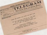 Telegram Wedding Invitation Template Printable Wedding Invitation Digital File Antique Rustic