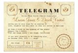 Telegram Wedding Invitation Template Vintage Telegram Invitation Postcard 30th Birthday