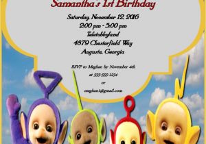 Teletubbies Party Invitations Teletubbies Birthday Party Invitation Childs Tv Show