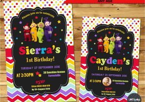 Teletubbies Party Invitations Teletubbies Personalised Invitation 1st Birthday Party