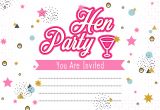 Template Invitation Party Vector Hen Party Invitation Template Illustration Download Free