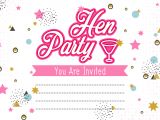 Template Invitation Party Vector Hen Party Invitation Template Illustration Download Free