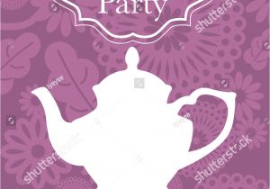 Template Invitation Party Vector Tea Party Invitation Card Template Vectorillustration