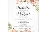 Template Untuk Wedding Invitation Rustic Floral Wedding Invitation Zazzle Com