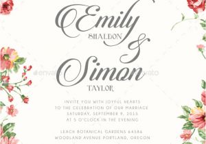 Template Untuk Wedding Invitation Rustic Floral Wedding Invitations by Bnimit Graphicriver